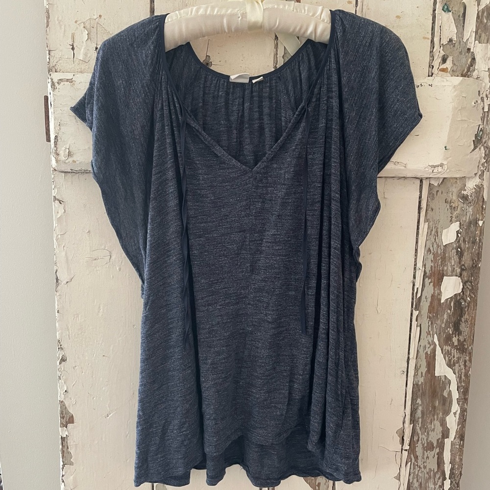 Gap Blue Cotton Blouse, Size XL